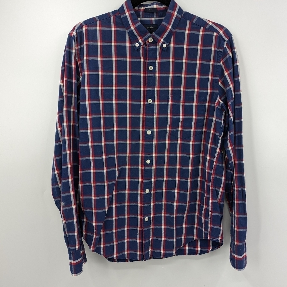 Men's J.CREW FACTORY Plaid Slim Fit Button Down Shirt